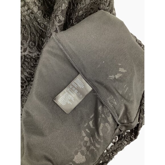 H&M Divided Women's Black 10 Lace Overlay Bell Sleeve Mini Dress - Picture 7 of 8